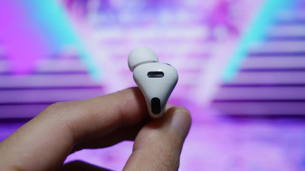 AirPods Pro3 イヤホン本体 上からみた様子