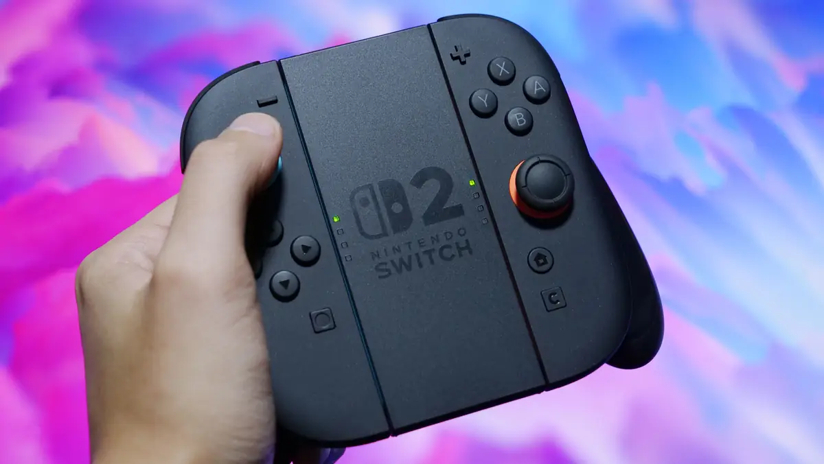 任天堂スイッチ2 ジョイコン2クリップにジョイコン2を取り付けた状態