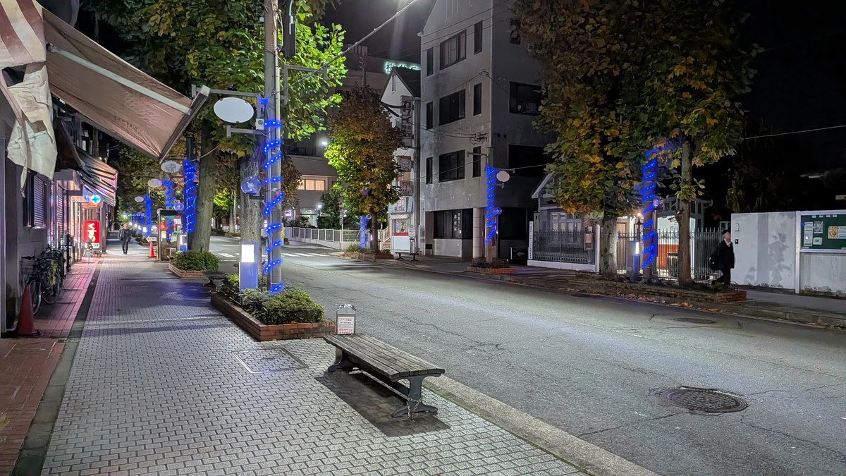 Pixel 9a ナイトモードで撮影した写真 夜間