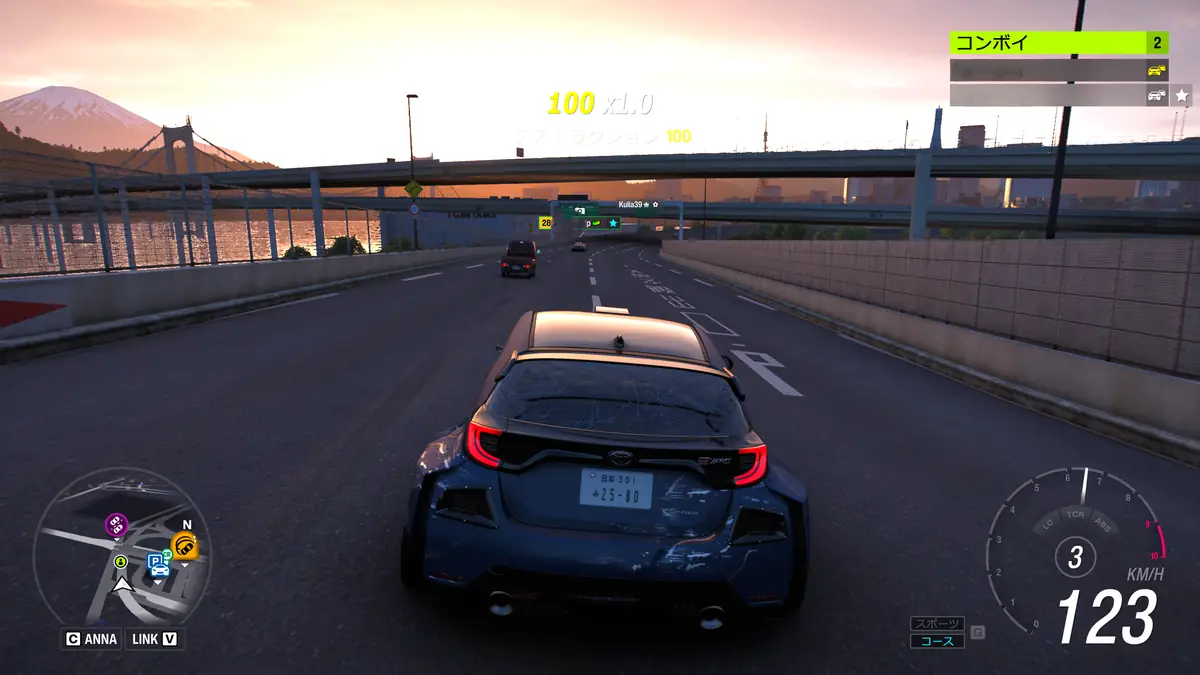 Forza Horizon6 友達とマルチプレイで遊んでいる様子