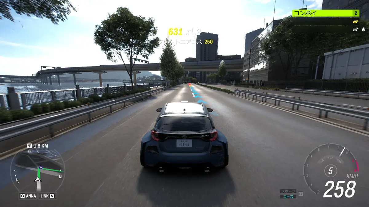 Forza Horizon6 で東京の街を走っている様子