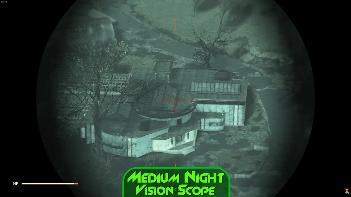 Fallout76 中距離暗視スコープの見え方