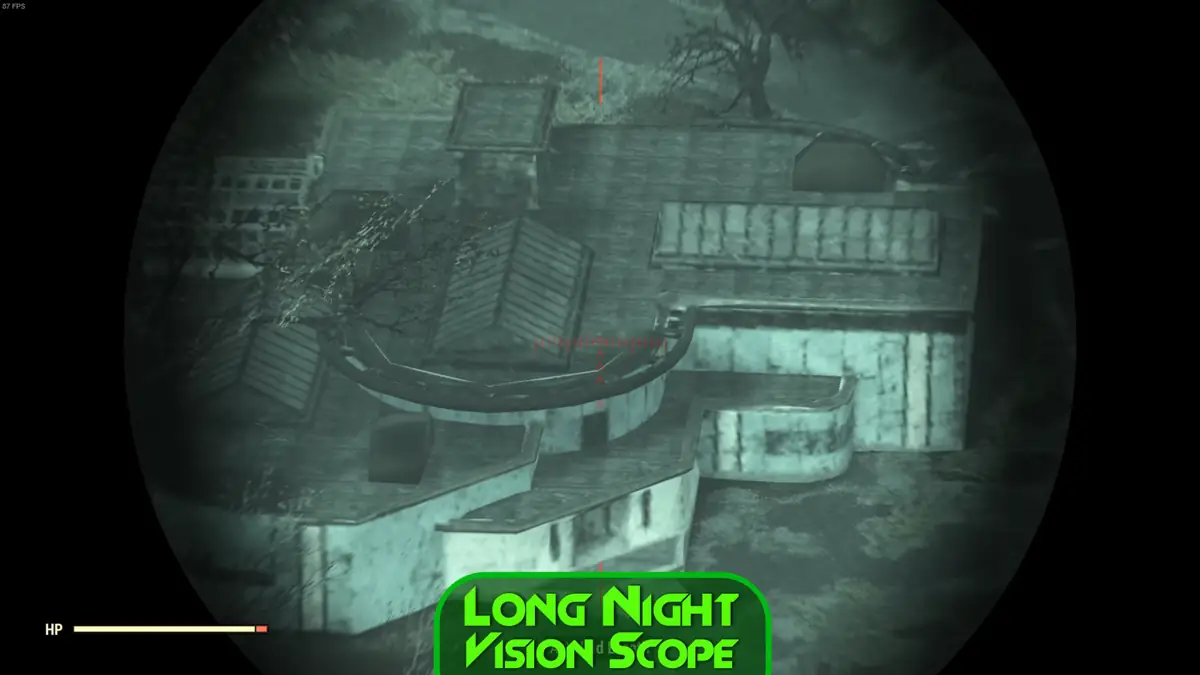 Fallout76 長距離暗視スコープの見え方