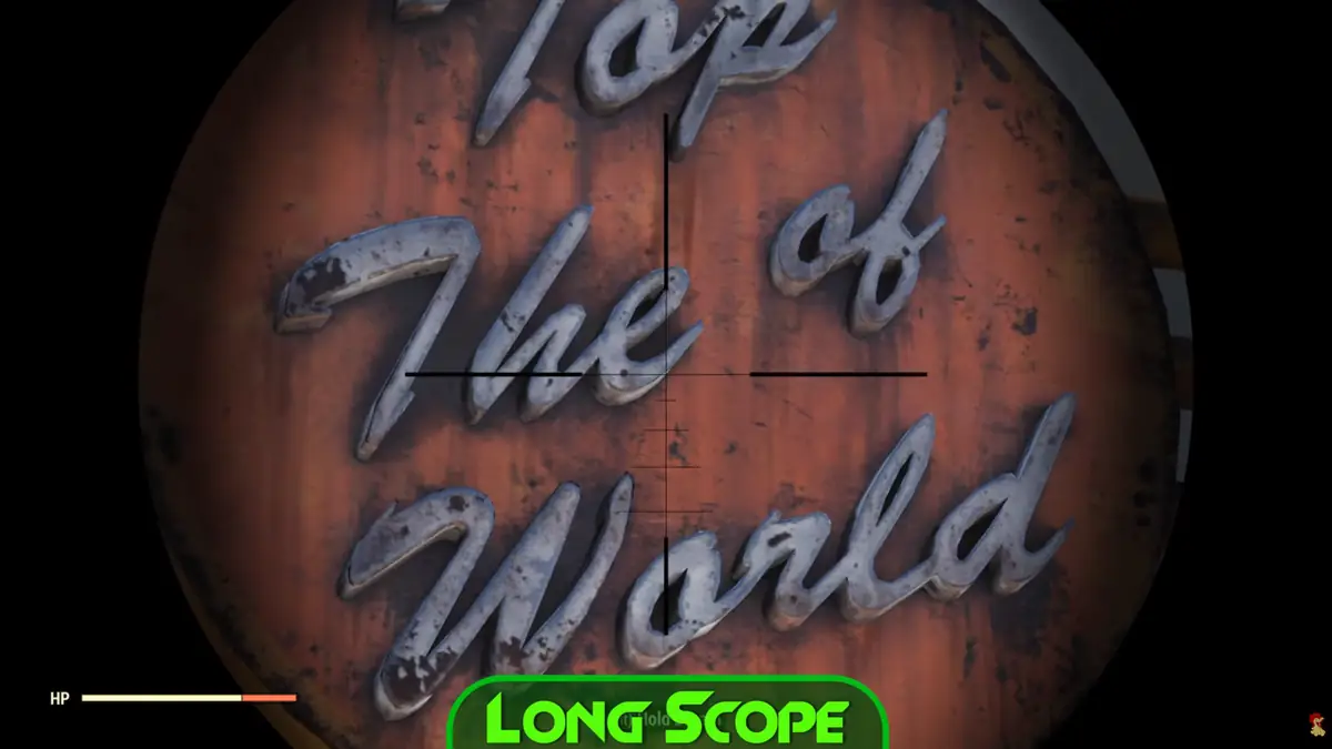 Fallout76 長距離スコープの見え方