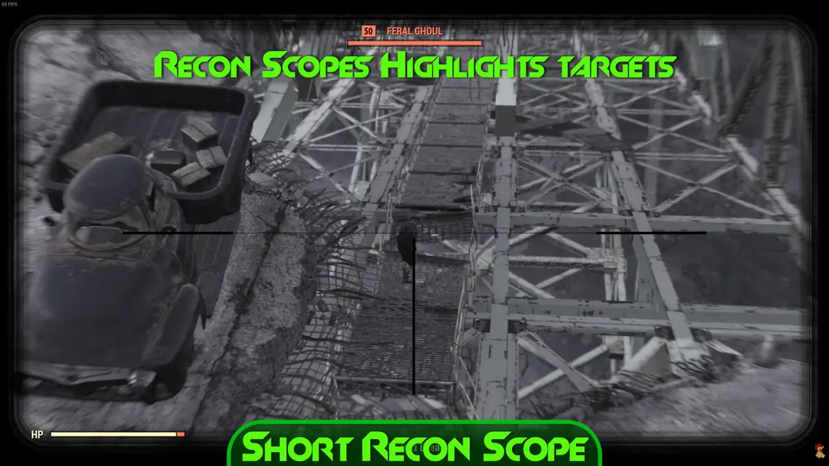 Fallout 76 短距離リコンスコープの見え方