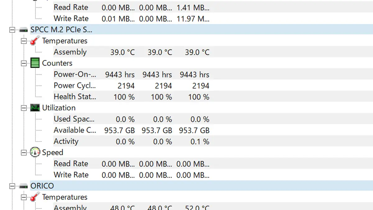 玄人志向 M.2H-PCIEの冷却性能についてのテスト 正常なパフォーマンス