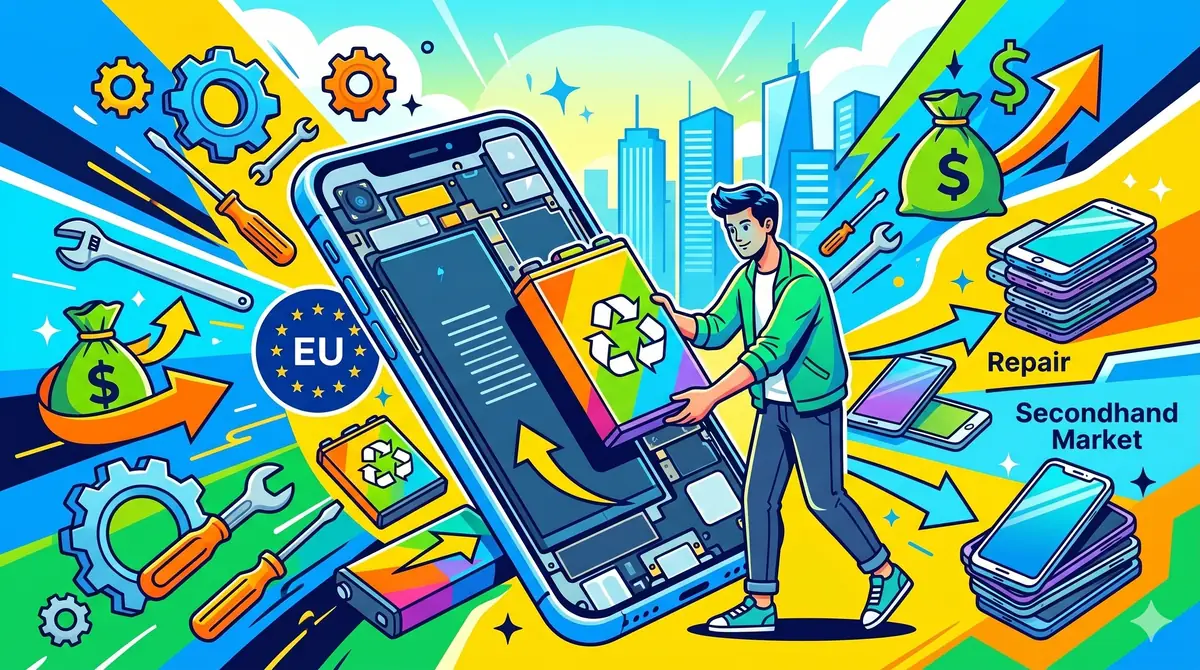 EUのスマホバッテリー交換義務化|修理ビジネス・中古市場への影響とデメリットを考察