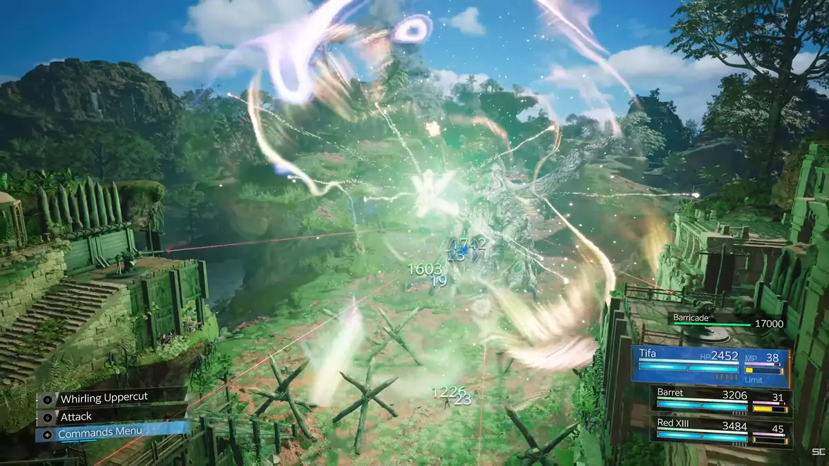 FF7リベレーション ギミック重視のボス戦のスクショ