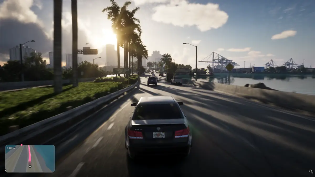 GTA6 車を運転している様子