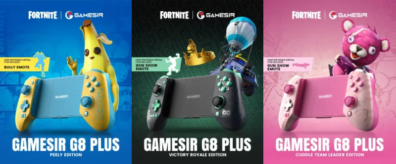 g8 Plus Fortnite Edition 付属するエモートの違い 公式画像